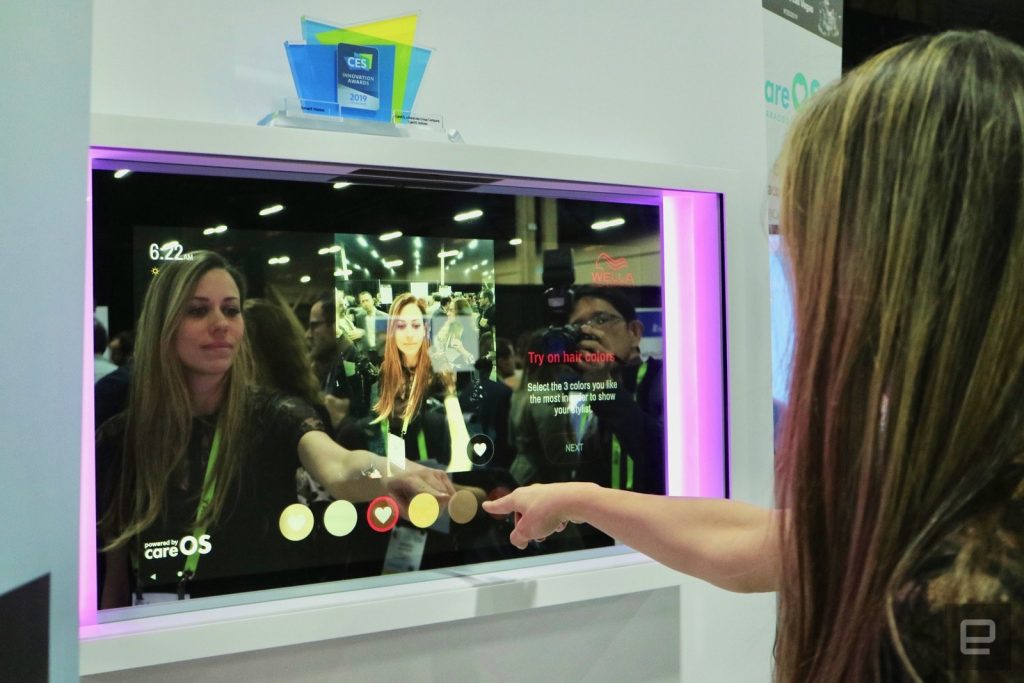 CareOS smart mirror at CES 2020