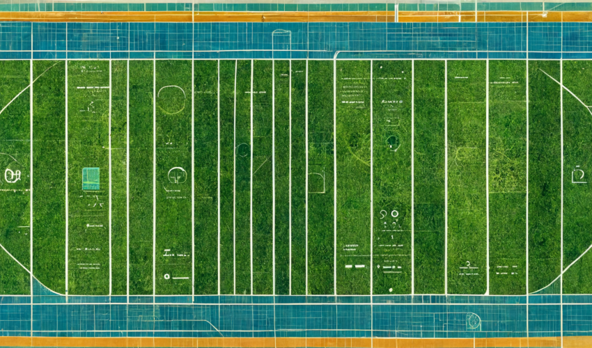 ai generated image of football stadium digital twin
