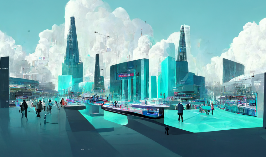Futuristic Metaverse City